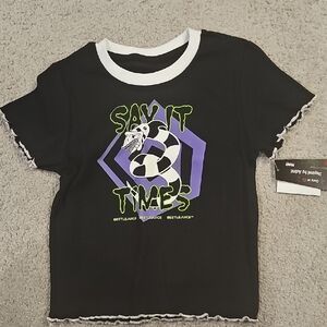 Kids Black and White Beetlejuice T-Shirt